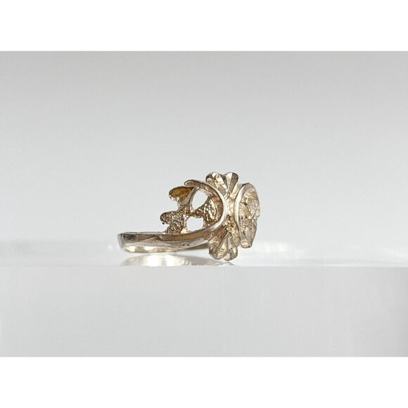 Multi Heart Shaped Carved Love Themed Sterling Silver 925 Vintage Ring - sz 6 - Picture 3 of 14